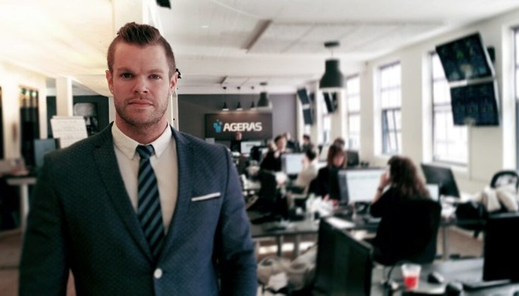 Ageras har nå åtte ansatte på sitt kontor på Skøyen i Oslo. Her visedirektør Jonathan Magnussen, sjef for Norgeskontoret. Ageras har nå åtte ansatte på sitt kontor på Skøyen i Oslo. Her visedirektør Jonathan Magnussen, sjef for Norgeskontoret.