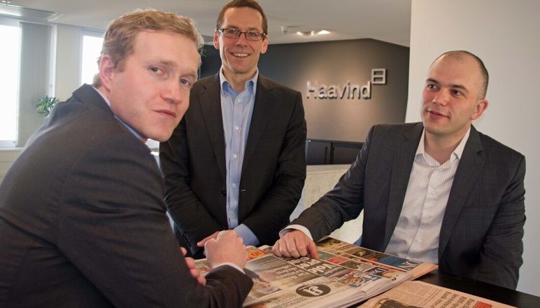 Forbered deg godt, og begynn tidlig, råder Kristian Råum (fra venstre), Rasmus Asbjørnsen og Pål Martin Abell i Haavind. Forbered deg godt, og begynn tidlig, råder Kristian Råum (fra venstre), Rasmus Asbjørnsen og Pål Martin Abell i Haavind.