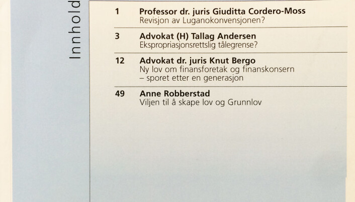 Lov og Rett nr. 1, 2016. Lov og Rett nr. 1, 2016.