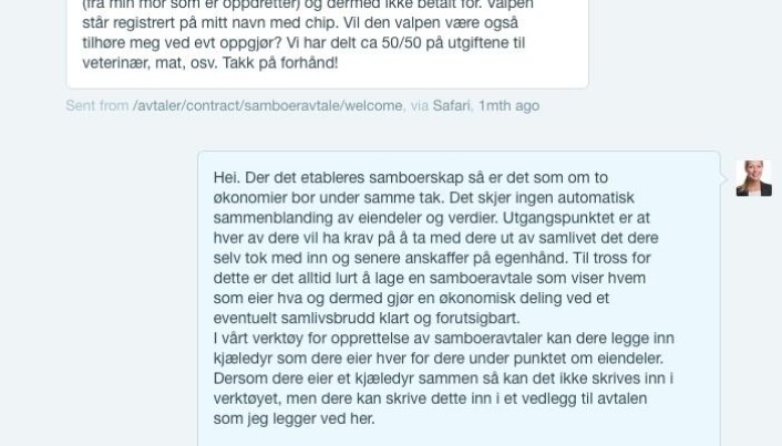 <html><head></head><body> Eksempel på hvordan en dialog i Helps chat-funksjon kan fungere.</body></html> <html><head></head><body> Eksempel på hvordan en dialog i Helps chat-funksjon kan fungere.</body></html>