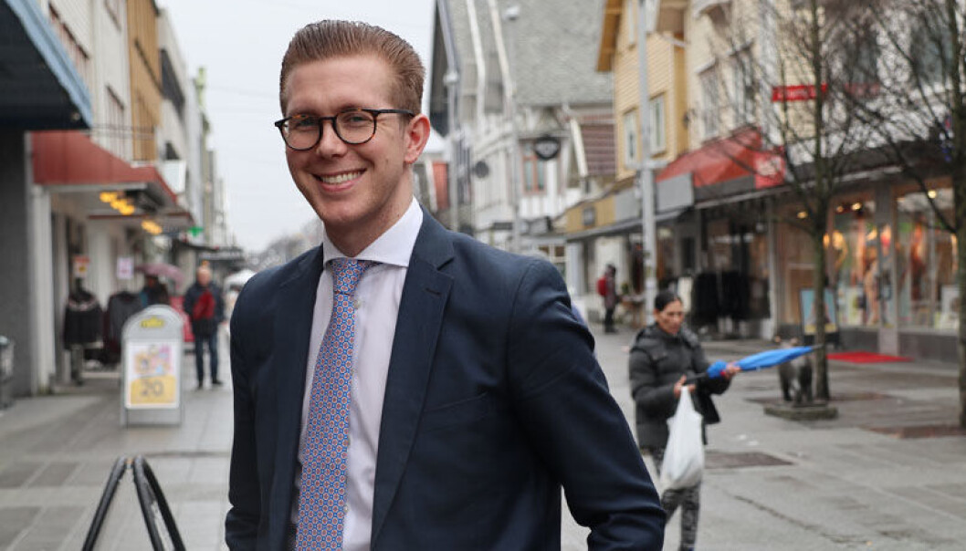 Christoffer Falkeid er tilbake i hjembyen Haugesund. Christoffer Falkeid er tilbake i hjembyen Haugesund.