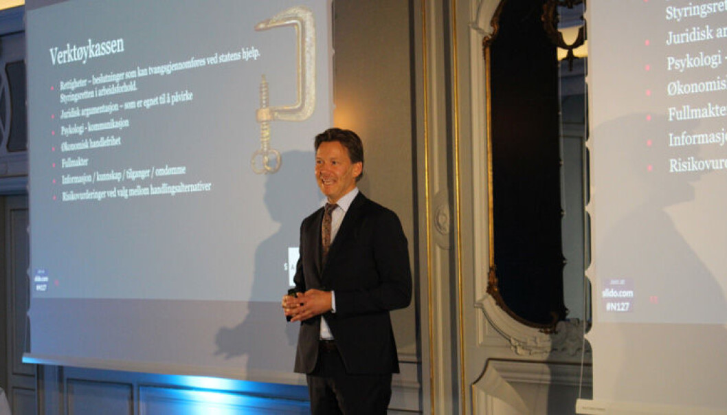 SANDS-partner Henning M. Heitmann innledet Arbeidsrettsdagen som ble arrangert på Continental hotell i Oslo torsdag 13. september. SANDS-partner Henning M. Heitmann innledet Arbeidsrettsdagen som ble arrangert på Continental hotell i Oslo torsdag 13. september.