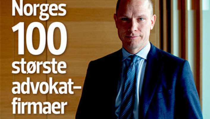 <html><head></head><body> Finansavisens siste Jus-bilag har oversikt over landets største advokatfirmaer, der Thommessen nå topper.</body></html> <html><head></head><body> Finansavisens siste Jus-bilag har oversikt over landets største advokatfirmaer, der Thommessen nå topper.</body></html>