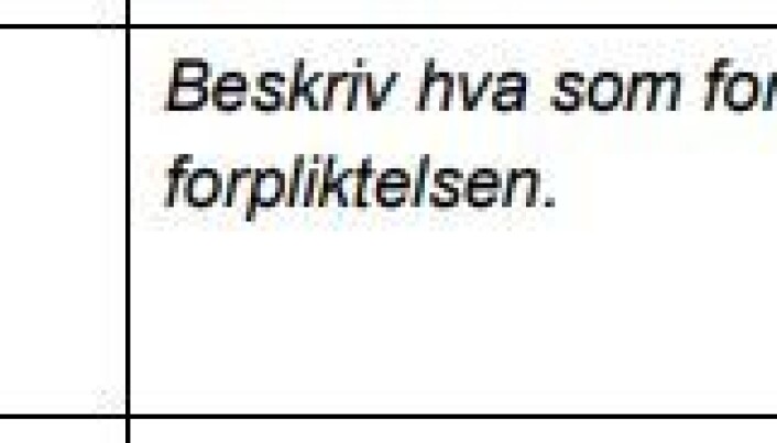 <html><head></head><body> Flere steder i departementets forslag til OGP-handlingsplan mangler det nødvendig informasjon. Foto: Skjermdump</body></html> <html><head></head><body> Flere steder i departementets forslag til OGP-handlingsplan mangler det nødvendig informasjon. Foto: Skjermdump</body></html>