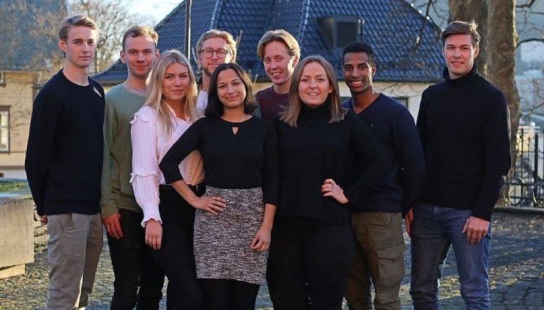 Bernhard Slagsvold (b.fv), Fabian Bjørnstad, Jacob Bull, Kristoffer Tøndel, Steve Contreras, Sondre Høgheim, Julie Marie Knutsen (f.fv), Myy Tamuly og Caroline Andresen utgjør styret i studentgruppen INNORETT. Foto: Injuria Bernhard Slagsvold (b.fv), Fabian Bjørnstad, Jacob Bull, Kristoffer Tøndel, Steve Contreras, Sondre Høgheim, Julie Marie Knutsen (f.fv), Myy Tamuly og Caroline Andresen utgjør styret i studentgruppen INNORETT. Foto: Injuria