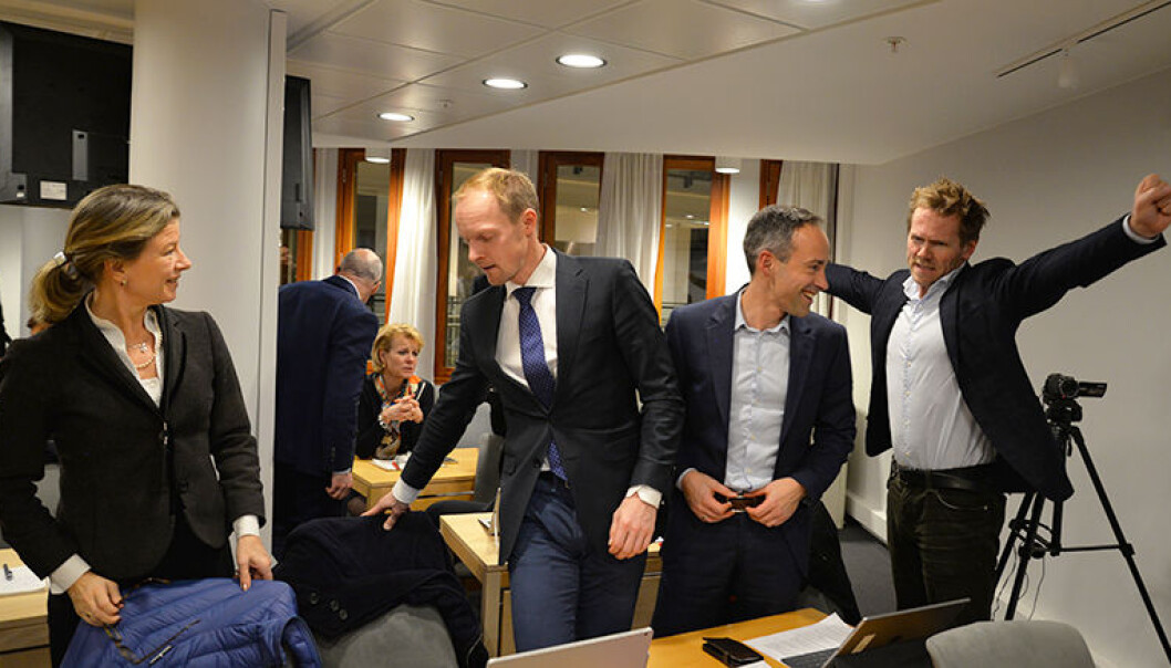 Hanne Skaarberg Holen, Christian Reusch og Ketil Bøe Moen holdt innlegg på Oslo tingretts aktørkonferanse for sivile saker. Til høyre regjeringsadvokat Fredrik Sejersted. Hanne Skaarberg Holen, Christian Reusch og Ketil Bøe Moen holdt innlegg på Oslo tingretts aktørkonferanse for sivile saker. Til høyre regjeringsadvokat Fredrik Sejersted.