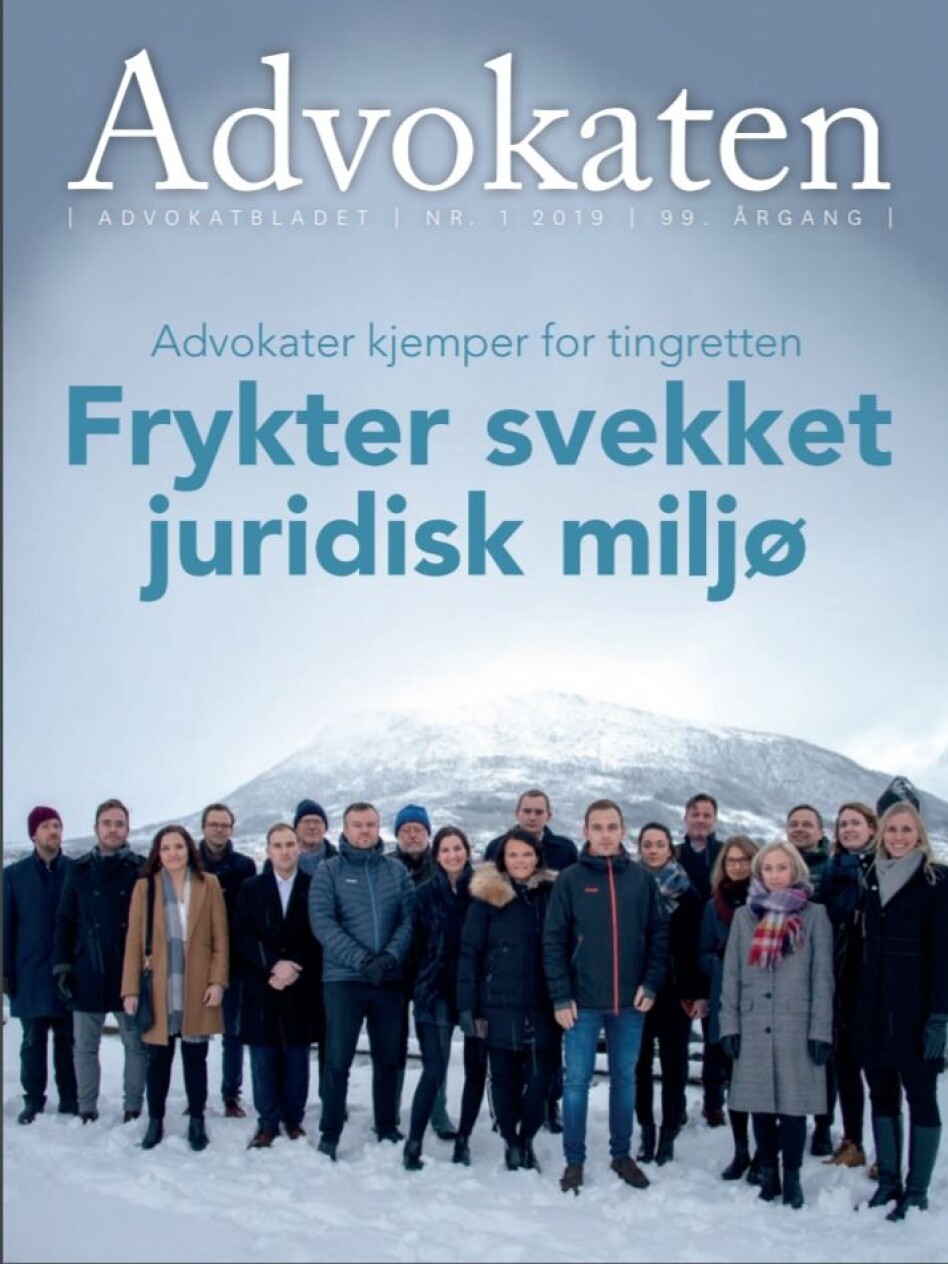 Advokatbladet i PDF: Advokater kjemper for tingretten. Frykter svekket juridisk miljø