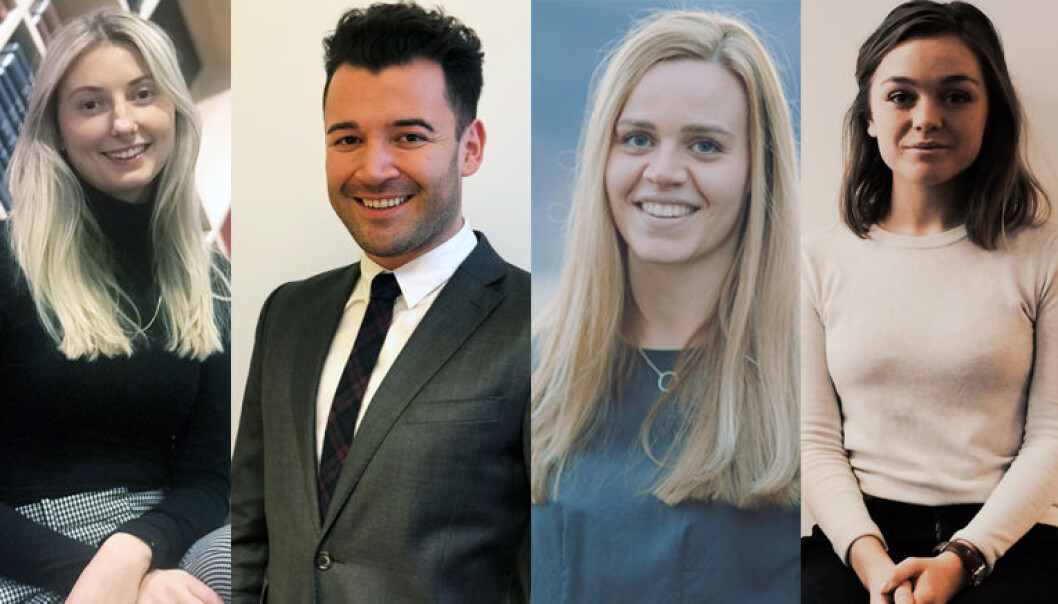 Jusstudent Benedikte Trøstheim, observatør for YA i Advokatforeningens hovedstyre John Erik Aarsheim, YA-leder i Troms Viktoria Hauan og jusstudent Maria Skjervold. Jusstudent Benedikte Trøstheim, observatør for YA i Advokatforeningens hovedstyre John Erik Aarsheim, YA-leder i Troms Viktoria Hauan og jusstudent Maria Skjervold.