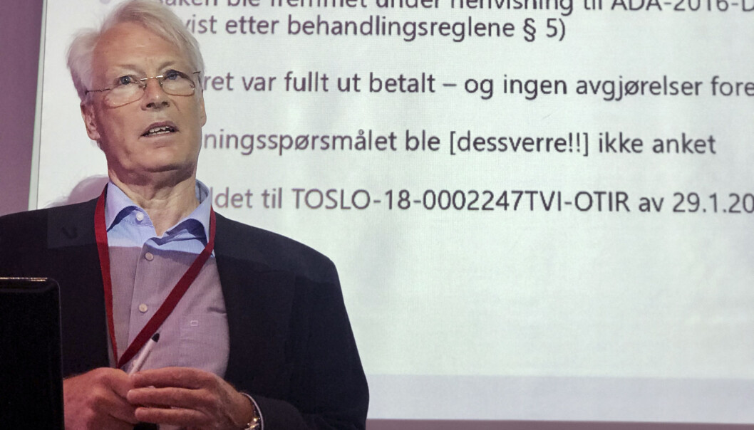 På det årlige fellesmøte for alle disiplinærutvalgene som ble avholdt i mai, orienterte Kåre I. Moljord om saker mot advokater som er brakt inn for domstolene. På det årlige fellesmøte for alle disiplinærutvalgene som ble avholdt i mai, orienterte Kåre I. Moljord om saker mot advokater som er brakt inn for domstolene.