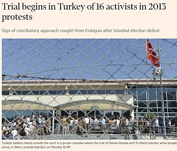Stort oppmøte da saken startet mandag denne uken i Istanbul. Faksimile fra Financial Times. Stort oppmøte da saken startet mandag denne uken i Istanbul. Faksimile fra Financial Times.