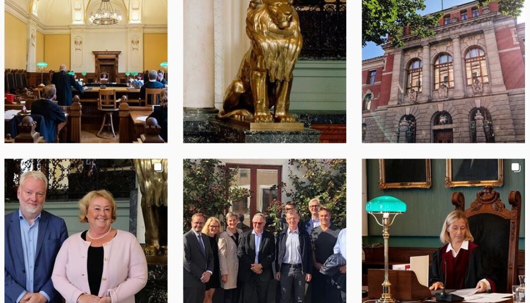 Høyesterett har i skrivende stund lagt ut åtte poster på Instagram, og har 257 følgere. Her et utvalg. Høyesterett har i skrivende stund lagt ut åtte poster på Instagram, og har 257 følgere. Her et utvalg.