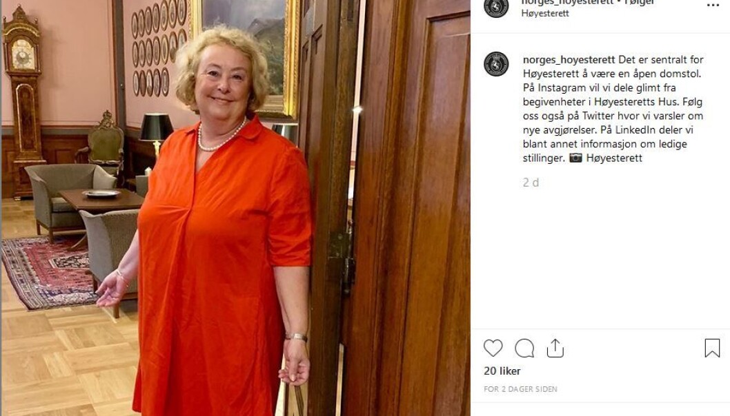 Dette er Høyesteretts aller første instagram-post. Dette er Høyesteretts aller første instagram-post.