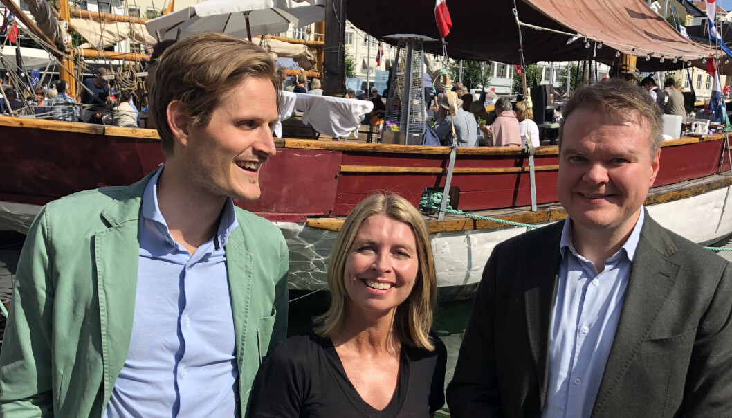 Miljøtrenden har også nådd advokatbransjen, forteller fra v. Mikkel Østhagen Hamar, Helene Vestergaard Larsen og Ove Vanebo i Kluge. Miljøtrenden har også nådd advokatbransjen, forteller fra v. Mikkel Østhagen Hamar, Helene Vestergaard Larsen og Ove Vanebo i Kluge.
