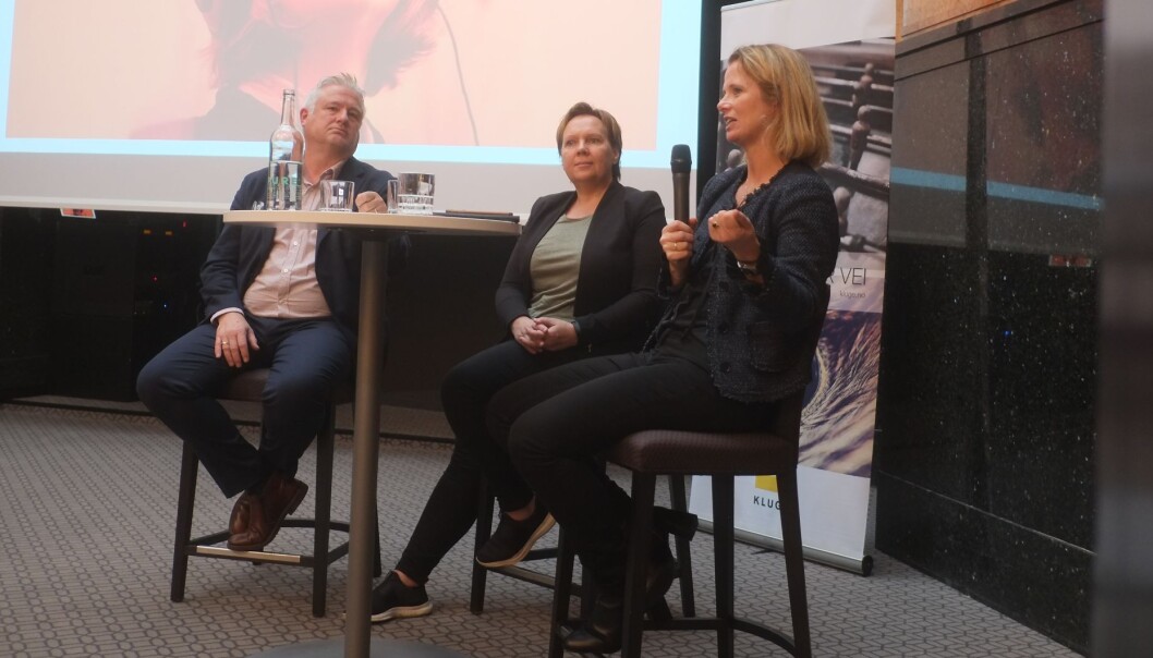 Adm. direktør Owe Hagesæther i GCE Ocean Technologies, adm. direktør Anne Jacobsen i NCE Media og adm. direktør Hege Økland NCE Maritime Cleantech bidro også med sine innspill. Foto: Torgeir Hågøy Adm. direktør Owe Hagesæther i GCE Ocean Technologies, adm. direktør Anne Jacobsen i NCE Media og adm. direktør Hege Økland NCE Maritime Cleantech bidro også med sine innspill. Foto: Torgeir Hågøy