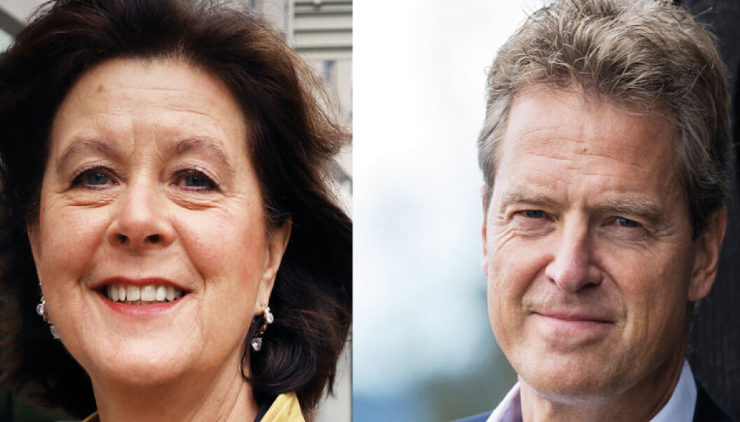 Leder av Advokatforeningen Oslo krets, Else-Marie Merckoll og Advokatforeningens leder Jens Johan Hjort. – Jeg håper de skjønner at vår tålmodighet er slutt. Men vi får se, fasiten kommer ikke før høsten neste år, sier sistnevnte. Foto: Thea N. Dahl/Geir Egil Skog Leder av Advokatforeningen Oslo krets, Else-Marie Merckoll og Advokatforeningens leder Jens Johan Hjort. – Jeg håper de skjønner at vår tålmodighet er slutt. Men vi får se, fasiten kommer ikke før høsten neste år, sier sistnevnte. Foto: Thea N. Dahl/Geir Egil Skog