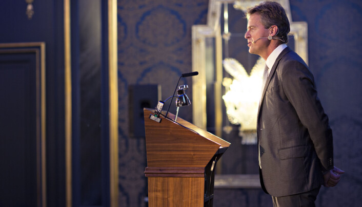 Jens Johan Hjort holder i kveld sin fjerde årstale som Advokatforeningens leder. Her fra en tidligere årstale. Foto: Monica Kvaale Jens Johan Hjort holder i kveld sin fjerde årstale som Advokatforeningens leder. Her fra en tidligere årstale. Foto: Monica Kvaale