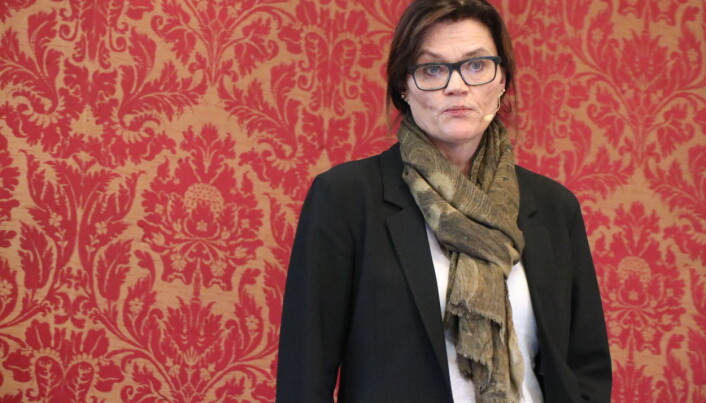 Anne Marie Due fra Hjort pratet om utvalgskrets ved nedbemanning. Anne Marie Due fra Hjort pratet om utvalgskrets ved nedbemanning.