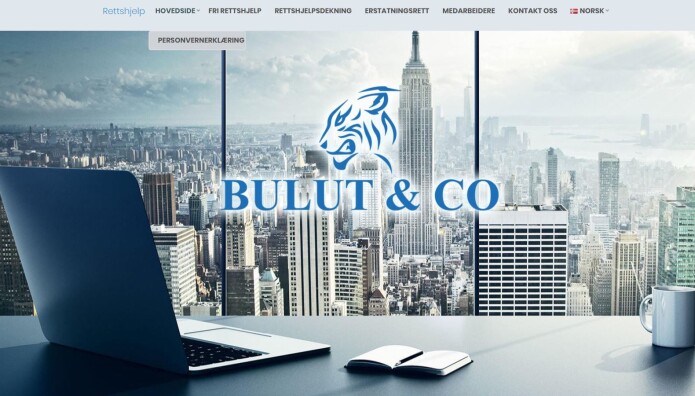 Hovedbildet på hjemmesiden til rettshjelpfirmaet Bulut & CO. Hovedbildet på hjemmesiden til rettshjelpfirmaet Bulut & CO.