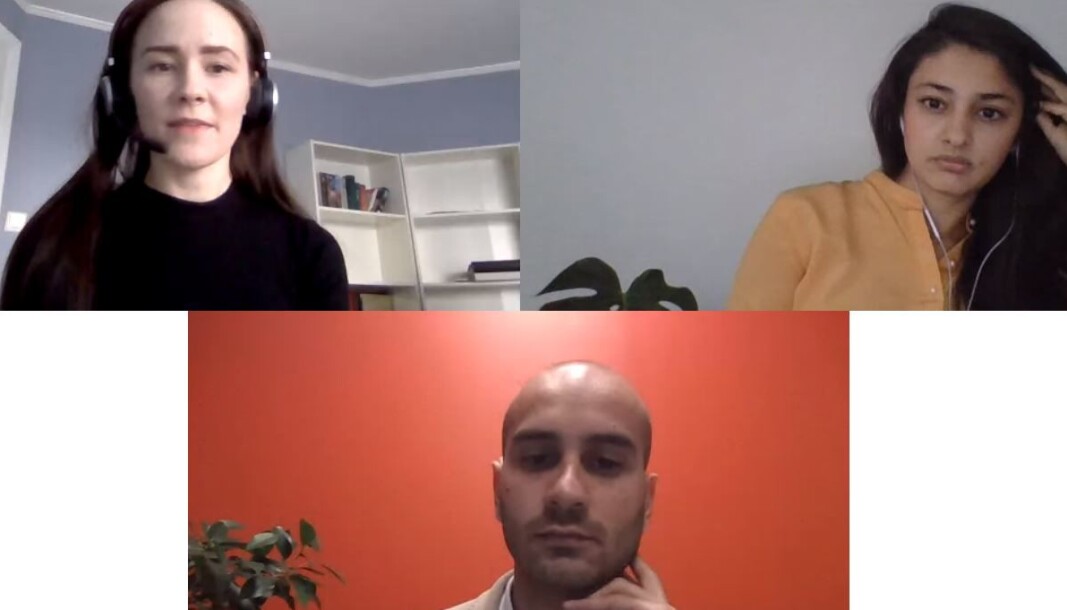 Fra v. Agnieszka Bakanova, Kiran Aziz, og Farooq Ansari deltok på et webinar om mangfold i advokatbransjen onsdag kveld. Fra v. Agnieszka Bakanova, Kiran Aziz, og Farooq Ansari deltok på et webinar om mangfold i advokatbransjen onsdag kveld.