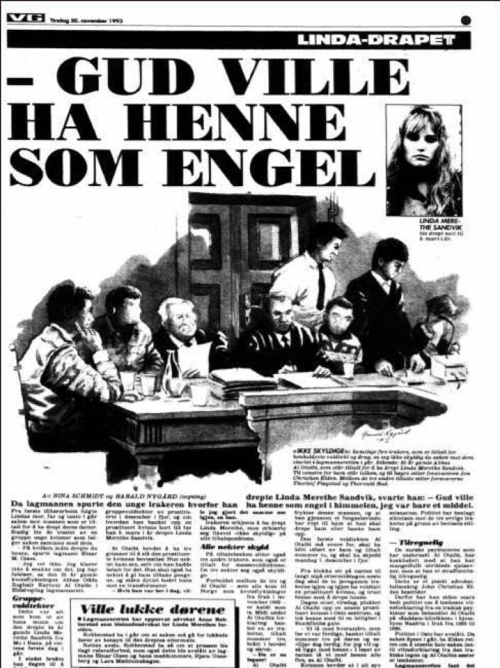 Faksimile fra VG fra Eldens første hovedforhandling, en sak som fikk mye oppmerksomhet i riksmediene. (En liten kuriositet; det var Advokatbladets redaktør som dekket saken for VG). Faksimile fra VG fra Eldens første hovedforhandling, en sak som fikk mye oppmerksomhet i riksmediene. (En liten kuriositet; det var Advokatbladets redaktør som dekket saken for VG).