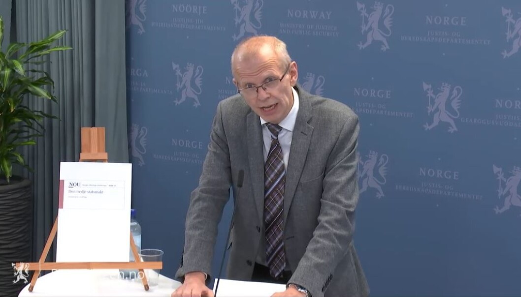 Yngve Svendsen på pressekonferansen onsdag Yngve Svendsen på pressekonferansen onsdag