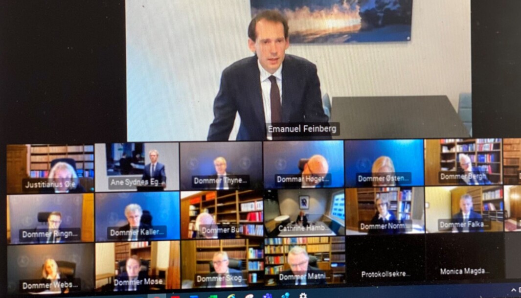 Emanuel Feinberg representerer miljøorganisasjonene. Emanuel Feinberg representerer miljøorganisasjonene.