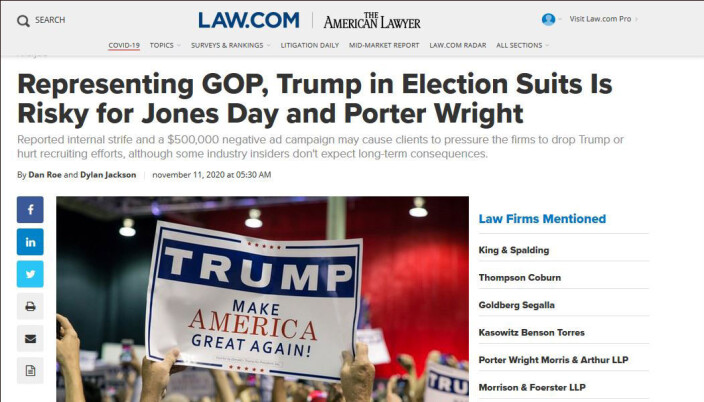 Law.com er et amerikansk nettsted som skriver om advokater og juss. Law.com er et amerikansk nettsted som skriver om advokater og juss.