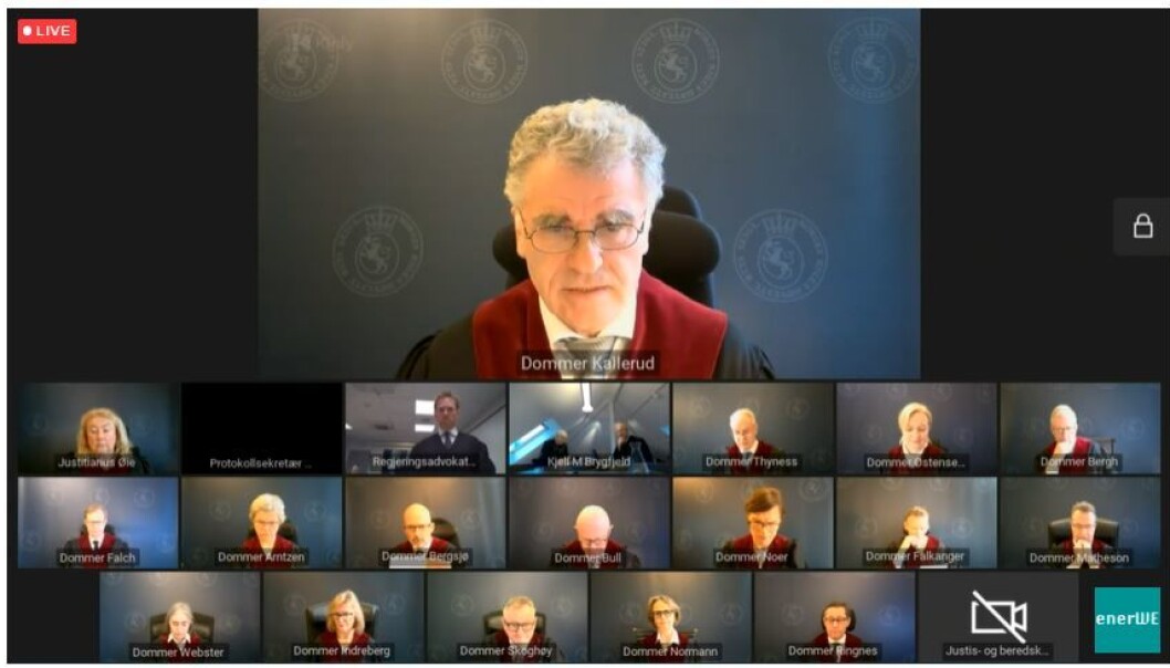 Dommer Knut H. Kallerud brukte en drøy time på å lese sitt votum, som var en forkortet versjon. Dommer Knut H. Kallerud brukte en drøy time på å lese sitt votum, som var en forkortet versjon.