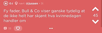 I den anonyme jusskanalen på Jodel har innlegget ført til debatt I den anonyme jusskanalen på Jodel har innlegget ført til debatt