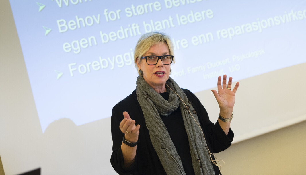 Fanny Duckert tror ikke norsk arbeidsliv nødvendigvis blir mer mangfoldig ved å sløyfe alkohol. Fanny Duckert tror ikke norsk arbeidsliv nødvendigvis blir mer mangfoldig ved å sløyfe alkohol.