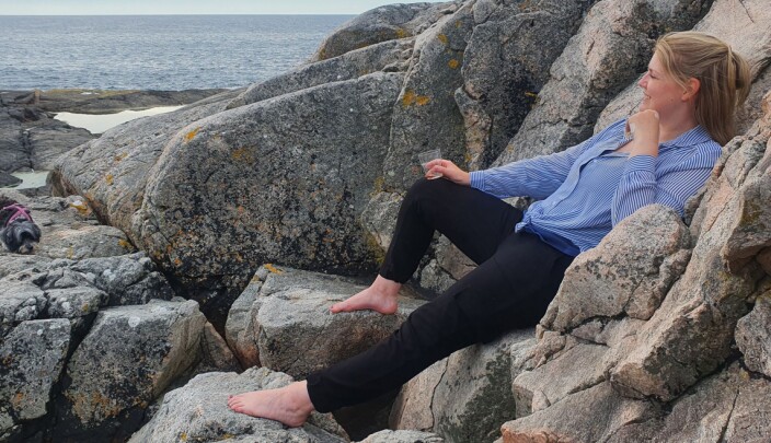 Katrine Holter ved Øygarden utenfor Bergen. Katrine Holter ved Øygarden utenfor Bergen.