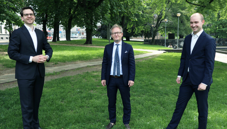 Andreas Nordby, Jan Olav Aabø og Eivind Landmark Tandrevold ser frem til å ta i bruk systemet på flere tvistesaker.