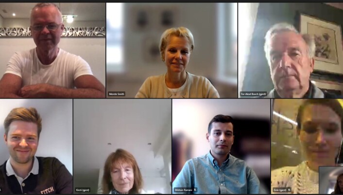Juryen i arbeid! Fra v. øverst Geir Woxholth, Merete Smith, Tor-Aksel Busch, journalist Henrik Skjevestad, Kirsti Coward, Mohsin Ramani og Eirin Eikefjord. Juryen i arbeid! Fra v. øverst Geir Woxholth, Merete Smith, Tor-Aksel Busch, journalist Henrik Skjevestad, Kirsti Coward, Mohsin Ramani og Eirin Eikefjord.