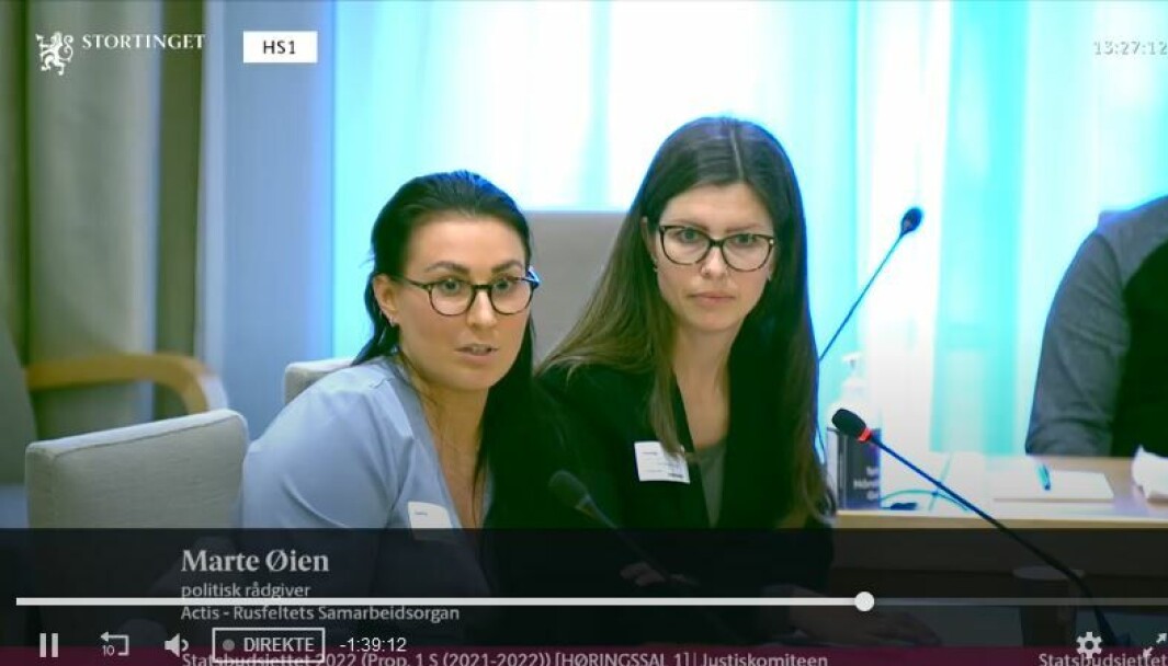 Marte Øien og Kristine Borge fra Actis deltok i høring om statsbudsjettet for 2022 på Stortinget i dag. Marte Øien og Kristine Borge fra Actis deltok i høring om statsbudsjettet for 2022 på Stortinget i dag.