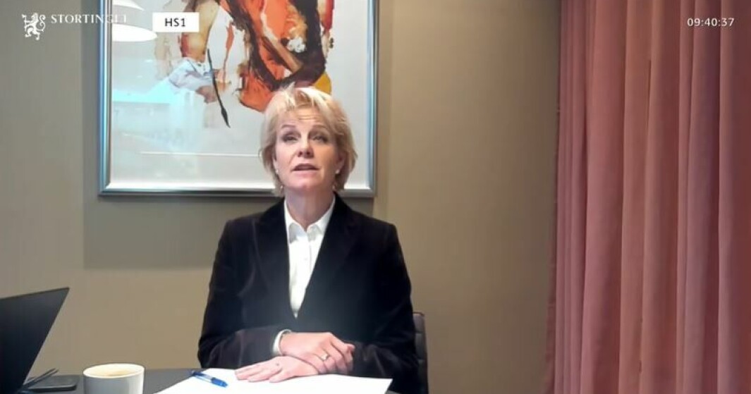 Merete Smith deltok i den åpne høringen, som foregikk digitalt. Merete Smith deltok i den åpne høringen, som foregikk digitalt.