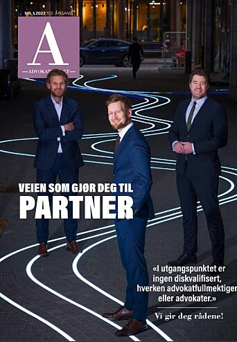 Flere tips til hvordan å bli partner finner du i Advokatbladets nyeste utgave. Flere tips til hvordan å bli partner finner du i Advokatbladets nyeste utgave.