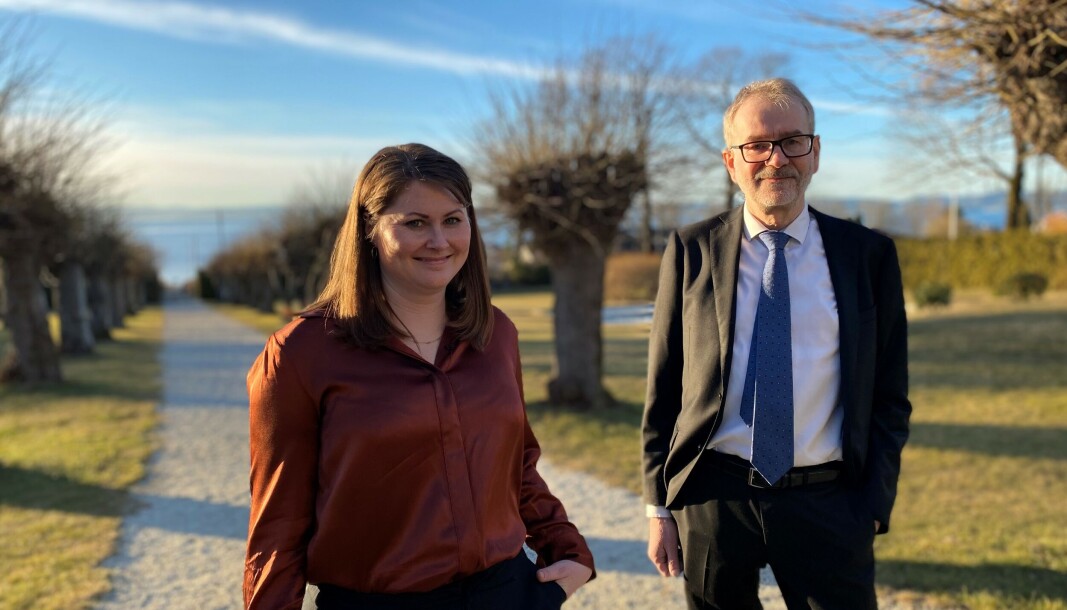 Nathalie Brinkmann og Lars Winsvold utenfor Refsnes Gods i Moss. Nathalie Brinkmann og Lars Winsvold utenfor Refsnes Gods i Moss.