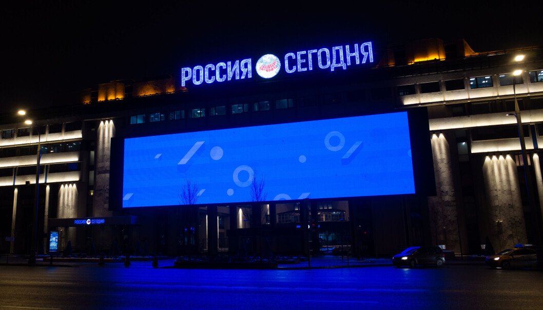 Russia Today er nå forbudt i EU, men foreløpig ikke i Norge. Russia Today er nå forbudt i EU, men foreløpig ikke i Norge.