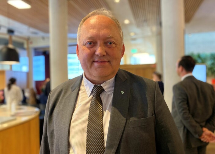 Statssekretær John-Erik Vika på TechTorget 2022 i Gyldendalhuset i Oslo.