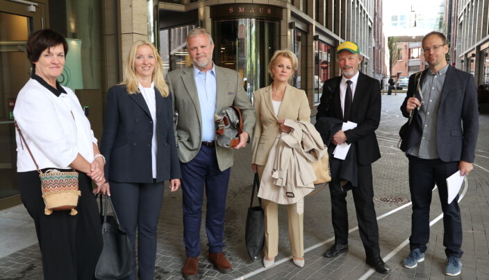 Advokatforeningens delegasjon: Fra v. Mette Yvonne Larsen, Anne K. Ekerholt, Jon Wessel-Aas, Merete Smith, Frode Sulland og Martin Kaasgaard Nielsen.