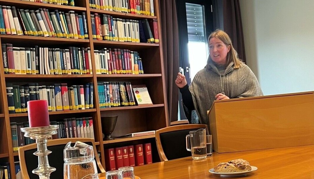 Førstelagmann Nina Sollie i Eidsivating lagmannsrett. Førstelagmann Nina Sollie i Eidsivating lagmannsrett.