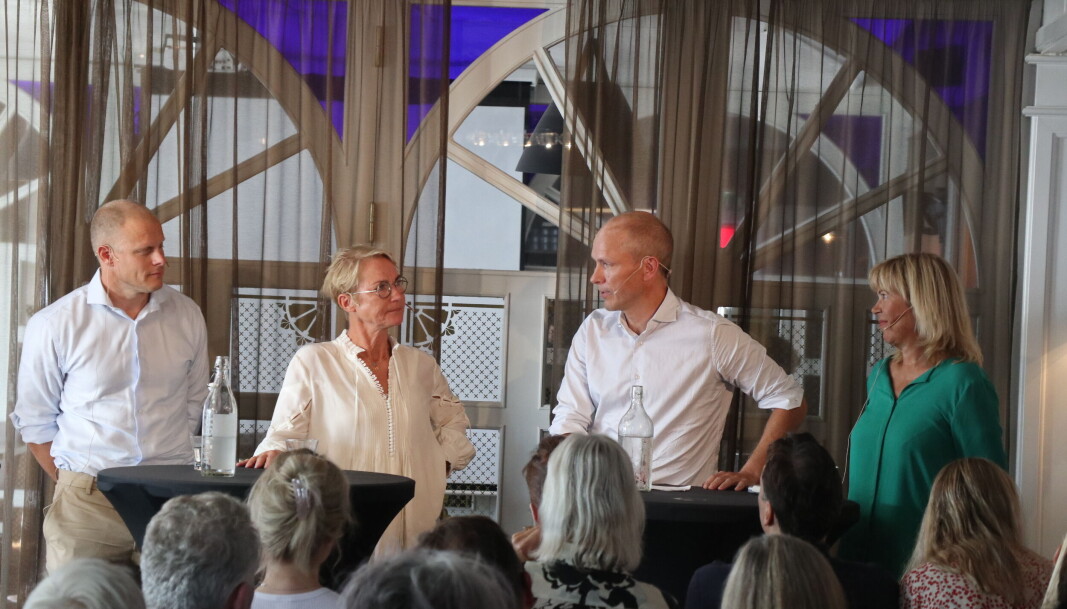 Panelet bestod av Matts Johansen, administrerende direktør i Aker BioMarine, Elisabeth Grieg, styreleder i Grieg Maturitas, Thommessen-MP Sverre Tyrhaug og Marit Warncke, administrerende direktør i Bergen Næringsråd. Panelet bestod av Matts Johansen, administrerende direktør i Aker BioMarine, Elisabeth Grieg, styreleder i Grieg Maturitas, Thommessen-MP Sverre Tyrhaug og Marit Warncke, administrerende direktør i Bergen Næringsråd.