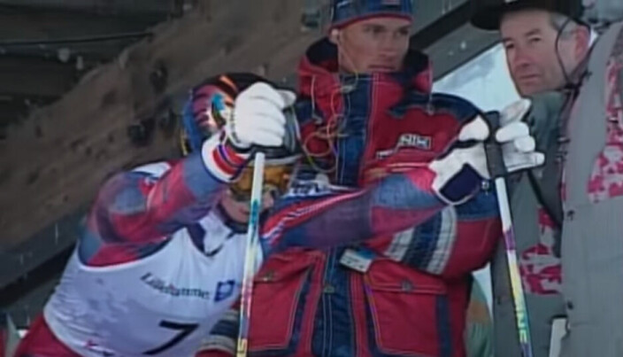 Erik Flågan (i midten) under De Olympiske vinterleker på Lillehammer. Her sammen med Kjetil Andre Kjetil André Aamodt (til venstre). Erik Flågan (i midten) under De Olympiske vinterleker på Lillehammer. Her sammen med Kjetil Andre Kjetil André Aamodt (til venstre).