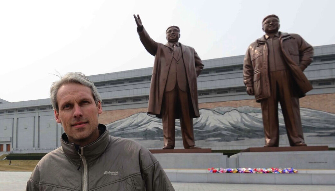 Erik Flågan i Nord-Korea. Erik Flågan i Nord-Korea.