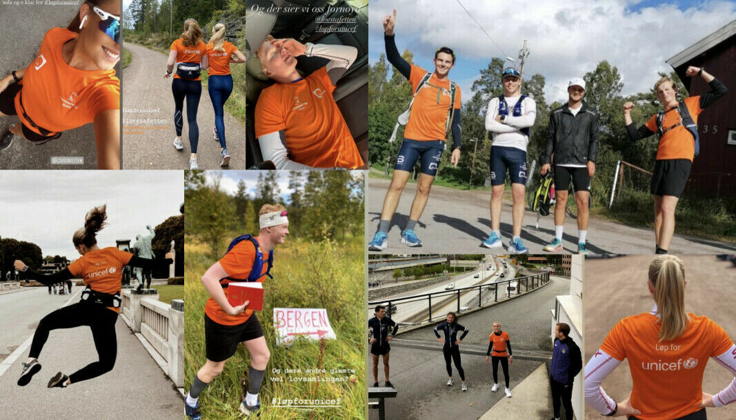 Bilder fra fjorårets løp da 197 jusstudenter samlet inn 37.000 kroner til UNICEF. Bilder fra fjorårets løp da 197 jusstudenter samlet inn 37.000 kroner til UNICEF.
