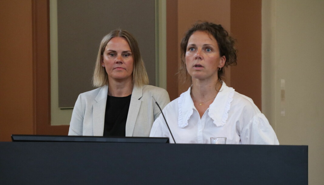 Help-advokatene Tina Berg og Heidi Stubberud holdt foredrag om mekling under årets meklingskonferanse.
