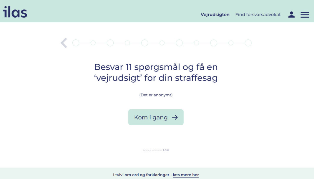 Besvar 11 spørsmål og få en prognose for din straffesak. Besvar 11 spørsmål og få en prognose for din straffesak.
