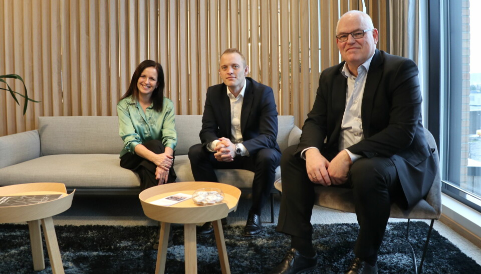 Partner og styreleder, Heidi Aas Larsen, partner Ruben Skifjell Hoffgaard og daglig leder, Tom Henry Olsen.