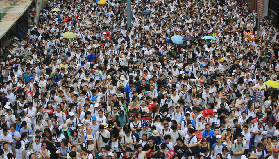 Mer enn 150.000 mennesker protesterte den 9.juni 2019 mot den nye utleveringsloven.