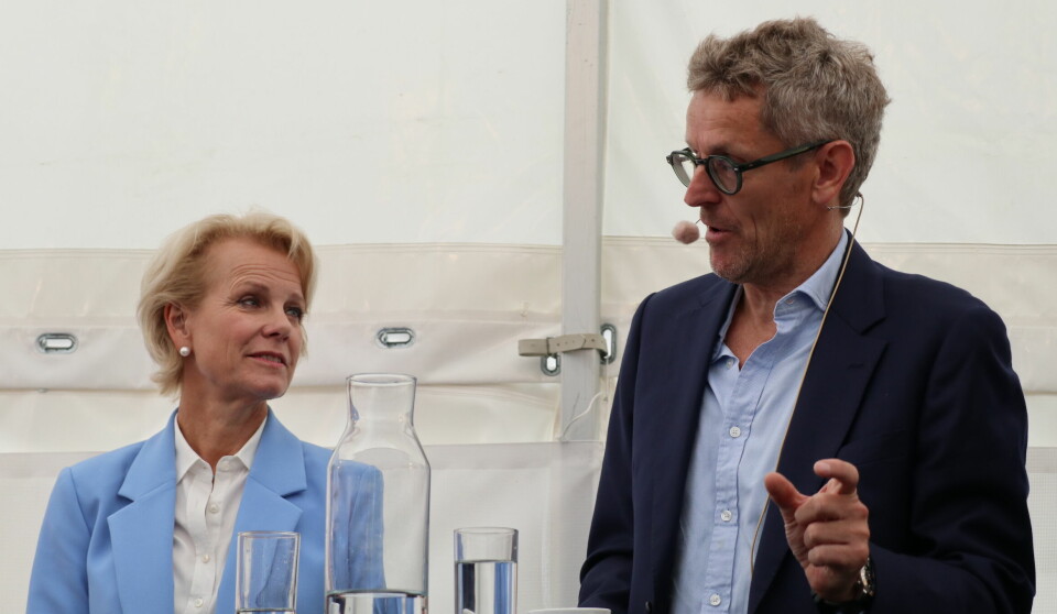 Advokatforeningens generalsekretær Merete Smith og Stephan Jervell, partner i Wiersholm .